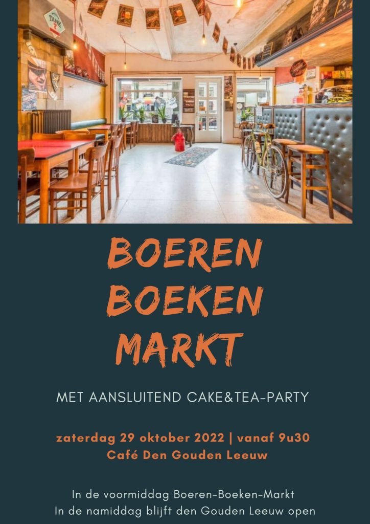 Eén letter, een wereld van verschil? Of hebben boeken en boeren méér gemeen dan je denkt? Kom het met ons ervaren op zaterdag 29 oktober. Naast al ons heerlijk vertrouwd korte keten-eten, maken we vandaag plaats voor lokale auteurs, illustratoren, fotografen, poëzie en kalligrafie.